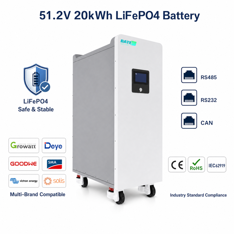 Bateria LiFePO4 de Piso 20kW 400Ah 51,2V